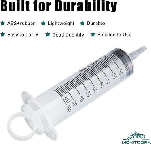MoKitDora Brake-Clutch Fluid Bleeder Kit Hydraulic Disc Brake Bleed Tool 100ML Hose Universal Oil Fluid Extractor for Harley Motorcycles Cars Trucks Scooters Quads Repair Maintenance in Saudi Arabia