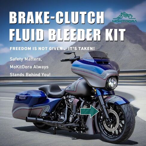 MoKitDora Brake-Clutch Fluid Bleeder Kit Hydraulic Disc Brake Bleed Tool 100ML Hose Universal Oil Fluid Extractor for Harley Motorcycles Cars Trucks Scooters Quads Repair Maintenance in Saudi Arabia