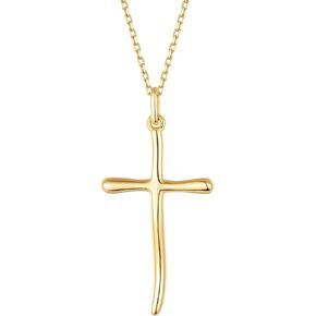 Meow Star Sterling Silver Cross Necklace for Women Faith Pendant Dainty Gold Plated Cross Pendant Necklace Cross Layered Necklace Minimalist Simple God Lords Prayer Religious Jewelry Gift