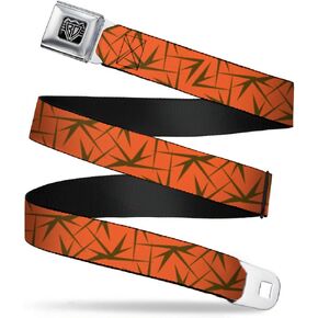 Buckle-Down Seatbelt Belt - Spikes Scattered2 Orange/Brown - 1.0" Wide - 20-36 Inches in Length