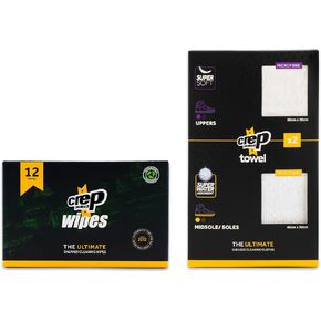 Crep Protect Biodegradable Sneaker Cleaning Wipes & Shoe Cleaner Microfibre Towels