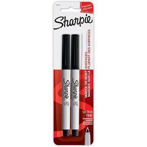 Sharpie 37161PP Ultra Fine Point Permanent Markers (Set of 4), Resists Fading and Water, Black Color, 4 Blister Pack with 2 Markers, Total 8 Markers