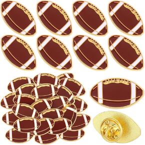 36 Pcs Sports Lapel Pins Bulk Sport Logo Pins Football Lapel Pin Football Team Enamel Pins Gift for Sport Lover School Backpack Hat Decor