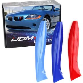 iJDMTOY Exact Fit///M-Colored Grille Insert Decoration Trims Compatible With 2002-2008 BMW E85 E86 Z4 w/ 9 Beam Kidney Grill