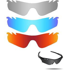 Anti-Saltwater Lenses Replacement for Oakley RadarLock Path Vented Sunglasses 3 Pair Pack OO9181