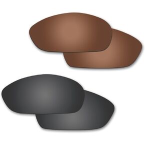 Anti-Saltwater Polarized Replacement Lenses for Oakley Whisker Sunglasses 2 Pairs Packed