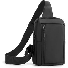 Crossbody Bag,Cross Body Fanny Packs for Men Women Trendy,Black Small Sling Bag Phone Chest Bag for Workout Running