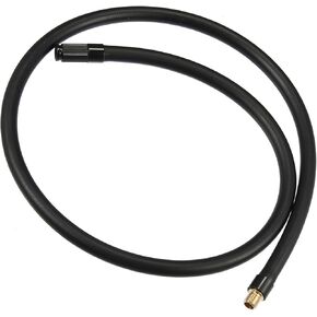 Motoforti Universal Tire Inflator Hose Adapter, Tire Inflator Extension Hose Chuck Adapter Air Pump Tube Tire Valve Connection Pipe, 80cm Length, Copper Rubber, Black, 1 Pc