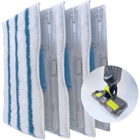 Flammi Reusable Mop Pad Refills Compatible with Shark VACMOP VM252 VM250 VM200, Vacuum Mop Pad Refills (3 Sets)