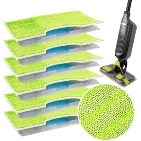Flammi Reusable Mop Pad Refills Compatible with Shark VACMOP VM252 VM250 VM200, Vacuum Mop Pad Refills (3 Sets)