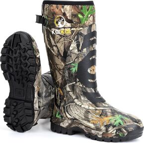 Hunting Boots for Men Women, Insulated Waterproof Warm Rubber Boots with 6mm Neoprene Rubber, for Hunting, Gardening, Farming, Fishing, and Yard Work
