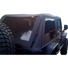 RAMPAGE PRODUCTS Rampage Frameless Trail Top | Sail Cloth, Black Diamond Color with Tinted Windows | 109735 | Fits 1997 - 2006 Jeep Wrangler