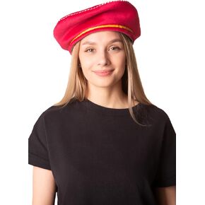 Red Velvet Lord Hat for Womens Adult Teens Mens Halloween Costume Cosplay Outfit