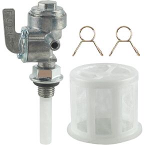 310574GS Generator Fuel Tank Petcock Shut Off Valve Gas Switch M10X1.25 mm Fit for Honda for Champion for Generac 3/16 Fuel Line, 310573GS, 193272GS, 204743GS