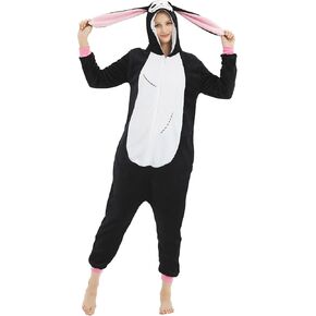 ANBOTA Easter Bunny Costume Rabbit Animal Dog Onesie for Adult Women Men Husky Puppy Plush One Piece Pajama Cosplay
