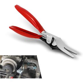 1 PC Automobile Vacuum Hose Separation Pliers, Special Tools for Separating 0-1.37" Oil and Water Pipes, Steel Pliers Head + Rubber Non-slip Handle, Universal for Cars Repair Accessory (Red)