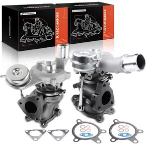 A-Premium 2Pcs Left and Right Complete Turbo Turbocharger Kit, with Wastegate Actuator & Gasket, Compatible with Ford Explorer, Flex, Police Interceptor, Taurus, MKS, MKT, 3.5L, Replace# AA5E-9G438-GD
