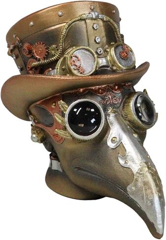 Ebros Bizarre Colorful Steampunk Plaque Doctor Head Bust Skull Sculpture with Painted Gearwork Clockwork Valve Pipes As Macabre Ossuary Victorian Industrial Sci Fi Skulls Gizmos Accent Figurine in Saudi Arabia