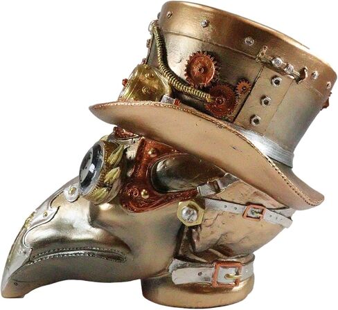 Ebros Bizarre Colorful Steampunk Plaque Doctor Head Bust Skull Sculpture with Painted Gearwork Clockwork Valve Pipes As Macabre Ossuary Victorian Industrial Sci Fi Skulls Gizmos Accent Figurine in Saudi Arabia