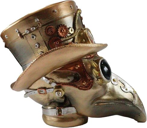 Ebros Bizarre Colorful Steampunk Plaque Doctor Head Bust Skull Sculpture with Painted Gearwork Clockwork Valve Pipes As Macabre Ossuary Victorian Industrial Sci Fi Skulls Gizmos Accent Figurine in Saudi Arabia