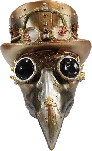 Ebros Bizarre Colorful Steampunk Plaque Doctor Head Bust Skull Sculpture with Painted Gearwork Clockwork Valve Pipes As Macabre Ossuary Victorian Industrial Sci Fi Skulls Gizmos Accent Figurine in Saudi Arabia