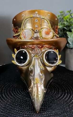 Ebros Bizarre Colorful Steampunk Plaque Doctor Head Bust Skull Sculpture with Painted Gearwork Clockwork Valve Pipes As Macabre Ossuary Victorian Industrial Sci Fi Skulls Gizmos Accent Figurine in Saudi Arabia