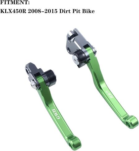 Motorcycle Brake Clutch Lever Handle CNC Aluminum for KLX450R 2008-2015 Dirt Pit Bike（Green in Kuwait