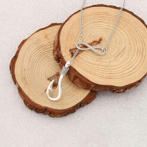 CHOORO Fish Hook Necklace Fishing Hook Pendant Jewelry Fishing Girlfriend Gift for Girlfriend Jewelry Gifts Womens Necklace Fish Hook For Her in Saudi Arabia