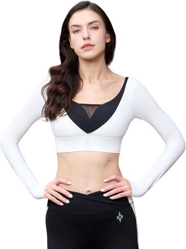 Sports Bras for Women Fashionable LongLine Sports Bra Medium Support with Removable Cups Workout Yoga Bra in Saudi Arabia