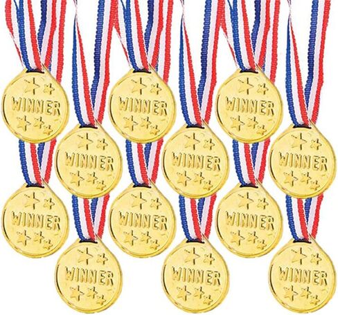 قلادة ميدالية ذهبية بلاستيكية مثالية للأطفال، مكافأة للرياضيين، وجوائز الفصل الدراسي in Kuwait