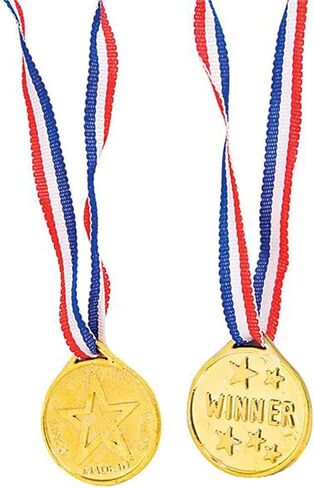 قلادة ميدالية ذهبية بلاستيكية مثالية للأطفال، مكافأة للرياضيين، وجوائز الفصل الدراسي in Kuwait