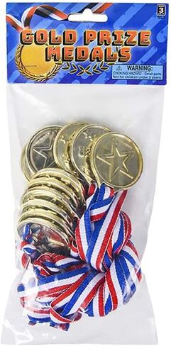 قلادة ميدالية ذهبية بلاستيكية مثالية للأطفال، مكافأة للرياضيين، وجوائز الفصل الدراسي in Kuwait