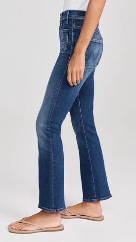 بنطلون جينز The Patch Pocket Insider Flood للسيدات من MOTHER in Kuwait