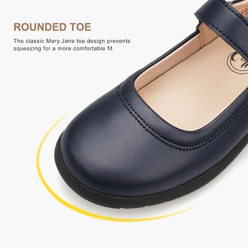 أحذية Stelle للفتيات المدرسية باللون الأسود من Mary Jane Flats، أحذية رسمية للأطفال الصغار والكبار in Kuwait