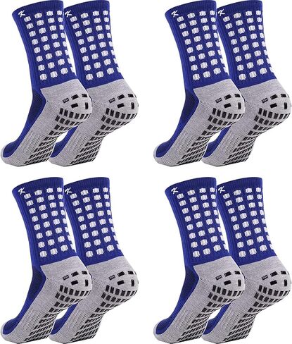 Kimfeng Men's Athletic Socks for Men Grip Socks Soccer Socks for Men 9-12 Non Slip Sports Mens Socks 1/3/4Pairs in Kuwait