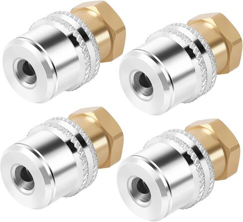 قفل ظرف الهواء، ظرف هوائي بقفل FNPT 1/4، ظرف إطار نحاسي لمنفاخ الإطارات، ظرف هواء للإطارات (مجموعة من 4) in Kuwait