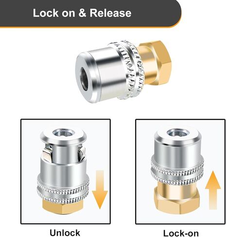 قفل ظرف الهواء، ظرف هوائي بقفل FNPT 1/4، ظرف إطار نحاسي لمنفاخ الإطارات، ظرف هواء للإطارات (مجموعة من 4) in Kuwait