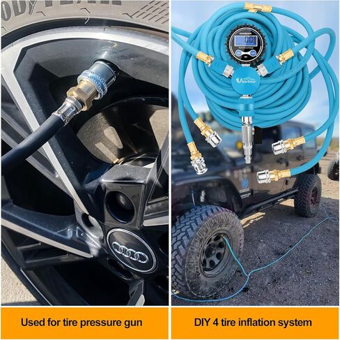 قفل ظرف الهواء، ظرف هوائي بقفل FNPT 1/4، ظرف إطار نحاسي لمنفاخ الإطارات، ظرف هواء للإطارات (مجموعة من 4) in Kuwait