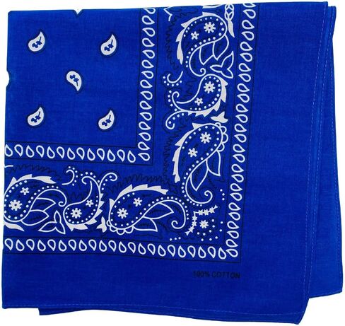 6 PCS 100% Cotton Bandanas 22" x 22" for Men & Women Paisley Handkerchief Headband Scarf Bandana in Saudi Arabia