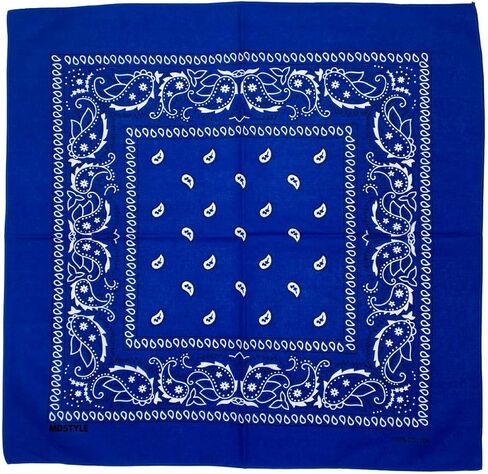 6 PCS 100% Cotton Bandanas 22" x 22" for Men & Women Paisley Handkerchief Headband Scarf Bandana in Saudi Arabia