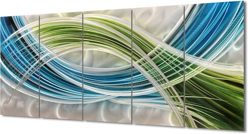 Yihui Arts Abstrct Colorful Metal Wall Art Handcrafted Sculpture Decor 3D Aluminum Art for Modern and Contemporary Home Living Room Bedroom Decor in Saudi Arabia