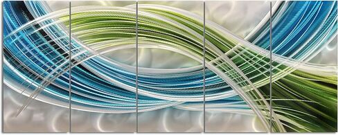 Yihui Arts Abstrct Colorful Metal Wall Art Handcrafted Sculpture Decor 3D Aluminum Art for Modern and Contemporary Home Living Room Bedroom Decor in Saudi Arabia