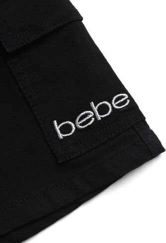 bebe Girls' Shorts Set - 2 Piece Rhinestone T-Shirt and Denim Cargo Shorts - Cute Trendy Summer Outfit for Girls (4-12) in Saudi Arabia