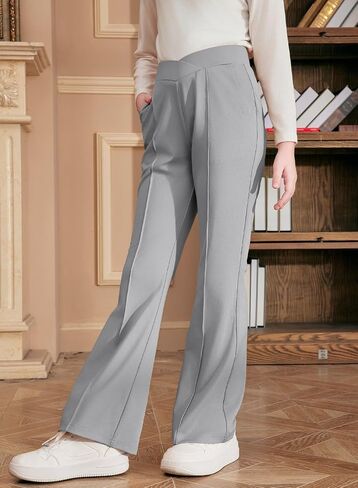 blibean Teen Girls Dress Pants Bell Bottoms School Uniform Leggings Size 6-15 Years in Saudi Arabia