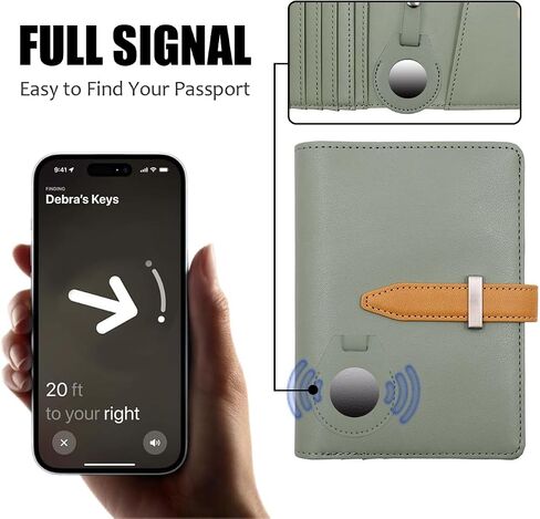Passport Holder RFID Blocking Travel Passport Wallet Slim Leather Passport Cover Case for Men and Women (Moss Green) in Saudi Arabia