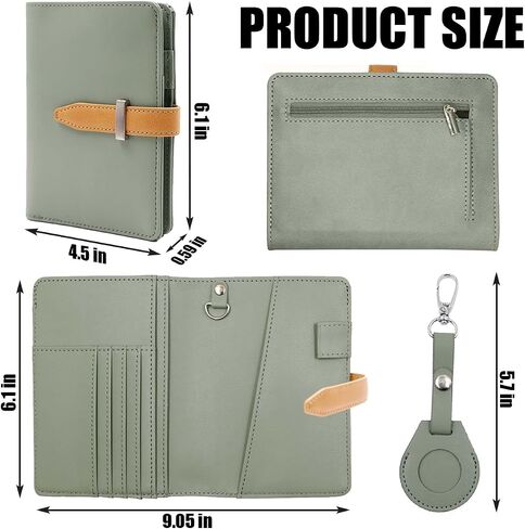 Passport Holder RFID Blocking Travel Passport Wallet Slim Leather Passport Cover Case for Men and Women (Moss Green) in Saudi Arabia