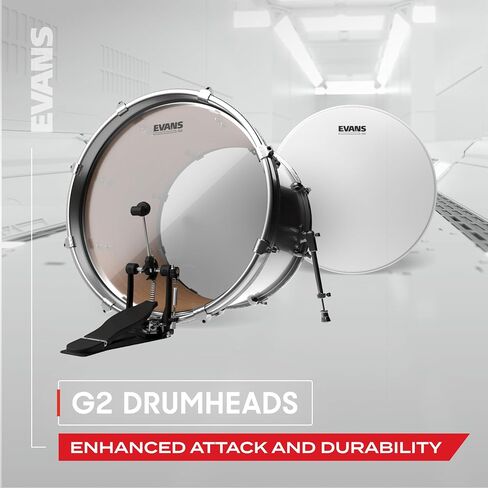 Evans EC2 Tompack - مجموعة رأس الطبل - 3 رؤوس طبلة، حزمة Tom Drumhead - Tom Pack 10 12 16 - Clear، Rock (10 بوصة، 12 بوصة، 16 بوصة) in Kuwait