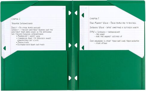 Five Star 2-Pocket Folder, Plastic Folder with Stay-Put Tabs, Fits 3 Ring Binder, Holds 8-1/2" x 11" Paper, Blue (333420H-ECM) in Saudi Arabia