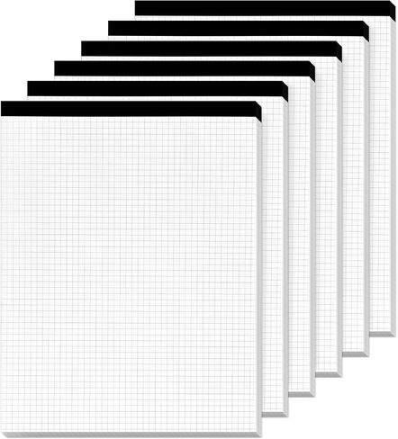 2PCS Graph Paper Pads, 5x5 Quad Ruled Notepads 8.5"x11" White Graph Paper Legal Pad for Office School in Saudi Arabia
