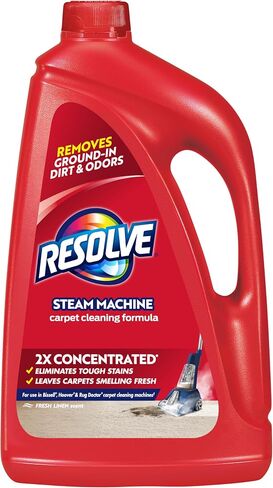 Resolve Professional Steam Carpet Cleaner Solution Shampoo, 96oz, 2X Concentrate, Safe for Bissell, Hoover & Rug Doctor, Carpet Cleaner, Carpet Cleaner Solution (Pack of 1) in Kuwait
